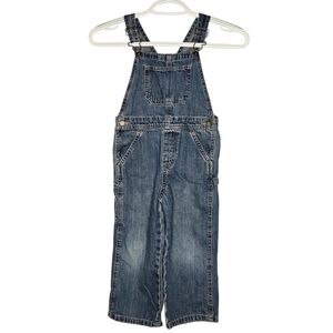 Kids Wrangler Denim Overalls 4T 100% Cotton Unisex Blue Relaxed USA Vintage‎